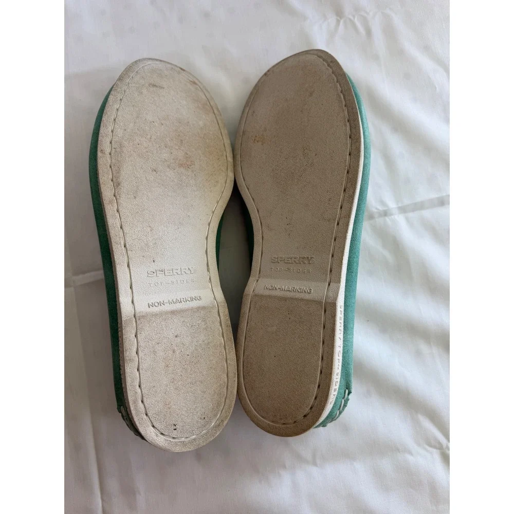 Sperry Top Sider Men's Green Leather Shoes Lace Up‎ Size 13